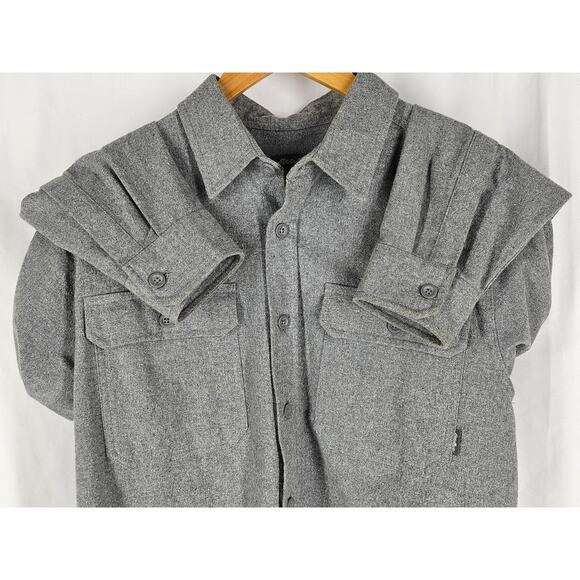 EDDIE BAUER MEN'S GRAY LONG SLEEVE COTTON SHIRT - SIZE MEDIUM - ITEM# 1624871 - Picture 4 of 9